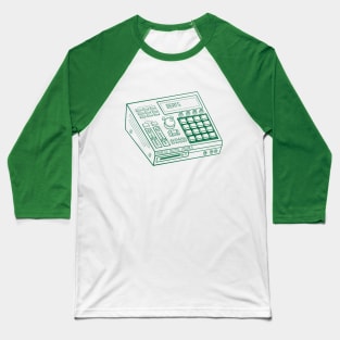 Beat Maker (Cadmium Green Lines) Analog / Music Baseball T-Shirt